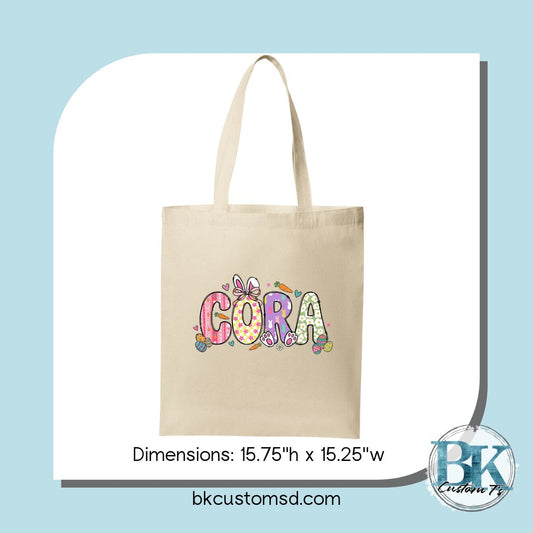 🐰 Personalized Easter Tote Bag